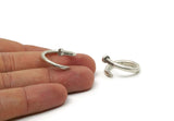 Silver Nail Ring, Antique Silver Plated Brass Adjustable Nail Ring N0348