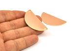 Rose Gold Half Moon, 2 Rose Gold Plated Brass Semi Circle Blanks (40x20x0.80) A0939 Q0194