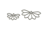 Steel Flower Charm, Stainless Steel Flower Charms With 1 Loop, Charm Pendants, Earring Findings (15/22x0.80mm) SMP2863