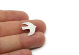 Silver Bird Blank, 1 Set Antique Silver Plated Brass Bird Blanks, Bird Findings (20/30/40x0.60mm) SMP2379 SY0373 SY0407
