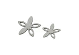 Steel Flower Charm, Stainless Steel Flower Charms, Charm Pendants, Earring Findings (19/14x0.80mm) SMP3300
