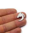 Steel Horse Charm, 10 Stainless Steel Horse Charms With 1 Hole, For Jewelry Making (25x17x0.80mm) SMP2997