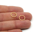 11mm Circle Connector, 12 Gold Plated Brass Circle Connectors, Findings (11x0.80mm) SMP3336