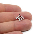 Leaf Charm, Raw Brass/Stainless Steel/Raw Copper Leaf Charms With 1 Loop, Findings (14x13mm) A3891