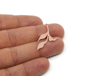 Custom Leaf Charms for Jewelry Making, Personalized Brass, Copper, Stainless Steel Branch Pendant With 1 Loop (35x18x0.80mm) SMP3283