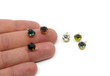 Brass Bead, 6 Raw Brass Crystal Diamond Rhinestones Setting for SS39 (8.3mm) SS39 Y292
