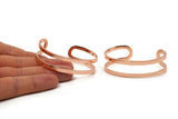Rose Gold Cuff Bangle, Rose Gold Plated Brass Cuff Bracelet Bangles (17x145x2mm) BRC184