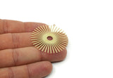 Brass Sun Charm, Raw Brass Sun Charms With 1 Loop, Findings, Customized Parts For Jewelry Making (42x40x0.60mm) SMP3200