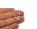 Copper Triangle Charm, Raw Copper Triangle Charms, Earring Findings, For Jewelry Making (20/28/35/42.5/50x0.80mm) SMP2880