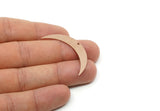 Copper Moon Charm, Raw Copper Crescent Moon Charms With 1 Hole, Findings (42x7x0.80mm) SMP3338