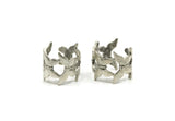 Silver Butterfly Ring, Antique Silver Plated Brass Adjustable Butterfly Rings N0028