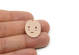 Customized Charm, For Jewelry Making Brass/Steel/Copper Geometric Shaped Face Charm With 1 Hole, Personalized Jewelry (25x19mm) SMP3179