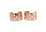 Rose Gold Cuff Bangle, Rose Gold Plated Brass Cuff Bracelet (150x37x0.80mm) BRC122 BRC194