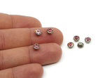 Gunmetal Bead, 8 Gunmetal Plated Brass Rose Color Crystal Diamond Rhinestones Beads SS28 S213