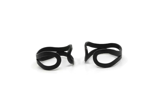 Black Ring, Oxidized Black Brass Adjustable Rings BS 2024