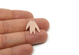 Custom Leaf Charms for Jewelry Making, Personalized Brass, Copper, Stainless Steel Plant Pendant with 1 Hole, Nature (24x18mm) SMP3135