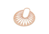 Copper Round Charm, Raw Copper Round Shaped Charms, Pendants, Findings (36x32x0.80mm) SMP3357