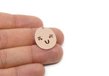 Customized Charm, For Jewelry Making Brass/Steel/Copper Geometric Shaped Face Charm With 1 Hole, Personalized Jewelry (25x19mm) SMP3178