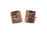 Rose Gold Ethnic Ring, Rose Gold Plated Brass Textured Adjustable Ethnic Rings E252 Q0510