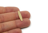Brass Oval Blank, Raw Brass Oval Shaped Blanks, Brass Findings, Stamping Blanks (27x5x0.80mm) SMP3275