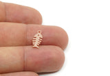 Copper Fish Charm, Raw Copper Fish Bone Charms With 1 Loop, Animal Jewelry, Findings (15/20/25x0.80mm) SMP3321