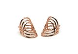 Rose Gold Ring, Rose Gold Plated Brass Adjustable Rings N0006 Q174