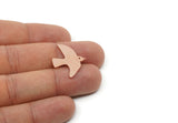 Custom Bird Charms for Jewelry Making, Personalized Brass, Copper, Stainless Steel Animal Pendant, Nature (26x20mm) SMP3133