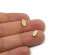 Brass Oval Blank, Raw Brass Oval Shaped Blanks, Brass Findings, Stamping Blanks (12x5x0.80mm) SMP3279