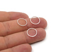 13mm Circle Connectors - 50 Antique Silver Plated Brass Circle Connectors (13x0.80mm) A3839
