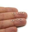 6mm Jump Ring, 50 Antique Silver Plated Brass Jump Rings, Connectors Findings (6x1mm) A0284