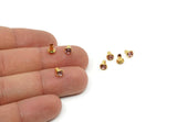 12 Gold Plated Brass Light Rose Crystal Swarovski 6.5mm Rivet Studs Y219