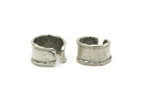 Silver Ring, Antique Silver Plated Brass Adjustable Ring N0110