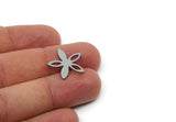 Steel Flower Charm, Stainless Steel Flower Charms, Charm Pendants, Earring Findings (19/14x0.80mm) SMP3300