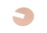 Copper Round Charm, Raw Copper Geometric Charms With 4 Holes, Findings (30x0.80mm) SMP3313
