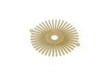 Brass Sun Charm, Raw Brass Sun Charms With 2 Loops, Findings, Customized Parts For Jewelry Making (44x40x0.60mm) SMP3200