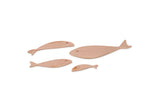Copper Fish Charm, Raw Copper Fish Charms, Blanks, Findings SMP3090