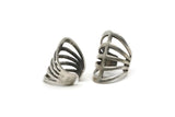 Silver Ring, Antique Silver Plated Brass Adjustable Rings N0012