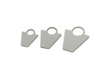 Steel Geometric Charm, Stainless Steel Oval Charms, Steel Earring Charms, Steel Charms for Jewelry Making (20/25/30x0.80mm) SMP3096