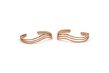 Wire Bracelet, Rose Gold Plated Brass Wire Bracelet Bangle Cuff BRC186