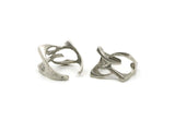 Silver Ring, Antique Silver Plated Brass Adjustable Rings N0026