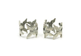 Silver Butterfly Ring, Antique Silver Plated Brass Adjustable Butterfly Rings N0028