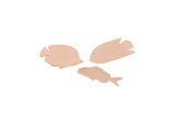 Copper Fish Charm, Raw Copper Fish Charms, Blanks, Findings, Custom Personalized Copper SMP3129