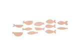 Copper Fish Charm, Raw Copper Fish Charms, Blanks, Findings SMP3239