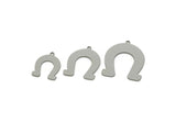 Steel Horseshoe Charm, Stainless Steel Horseshoe Charms With 1 Loop, Pendant Findings, Parts Of Jewelry (20/25/30x0.80mm) SMP3097