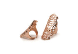Rose Gold Boho Ring, Rose Gold Plated Brass Adjustable Boho Rings N0142 Q0225