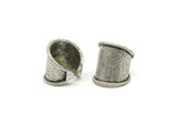 Silver Ring, Antique Silver Plated Brass Adjustable Ring N0399