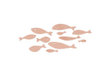 Copper Fish Charm, Raw Copper Fish Charms, Blanks, Findings SMP3091