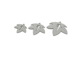 Steel Leaf Charm, Stainless Steel Leaf Charm With 1 Loop, Steel Earring Charms, Steel Charms for Jewelry Making (20/25/30x0.80mm) SMP3093