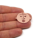 Copper Face Charm, Raw Copper Face Charms, Earring Findings, For Jewelry Making SMP2857 SY0400