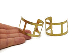 Brass Cuff Blank - Raw Brass Cuffs, Bracelets, Bangles (145x32x1mm) BRC113